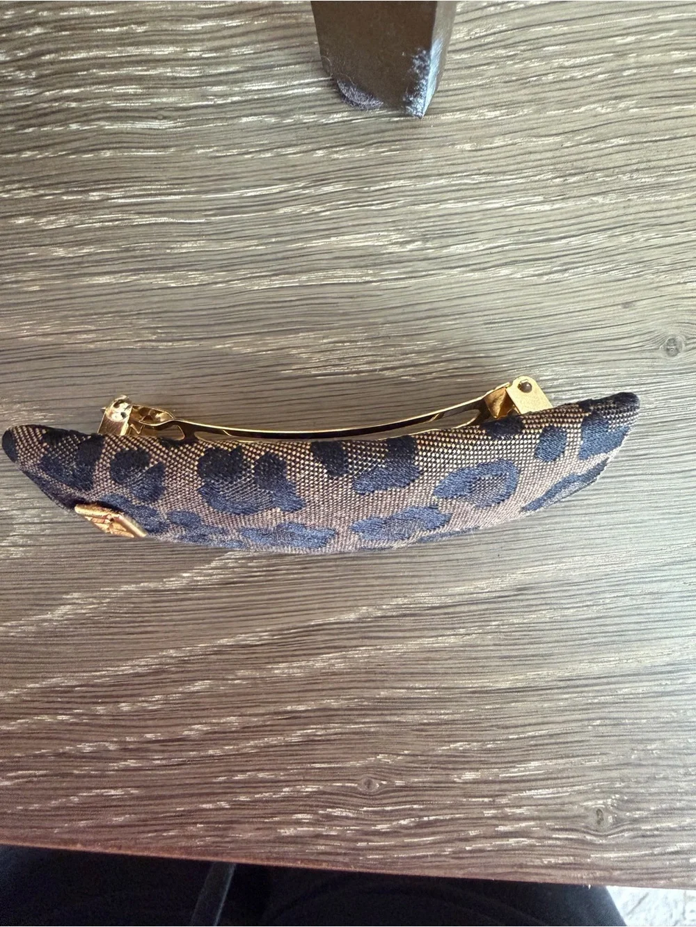 Fendi Vintage Jacquard Animal Print Hair Clip